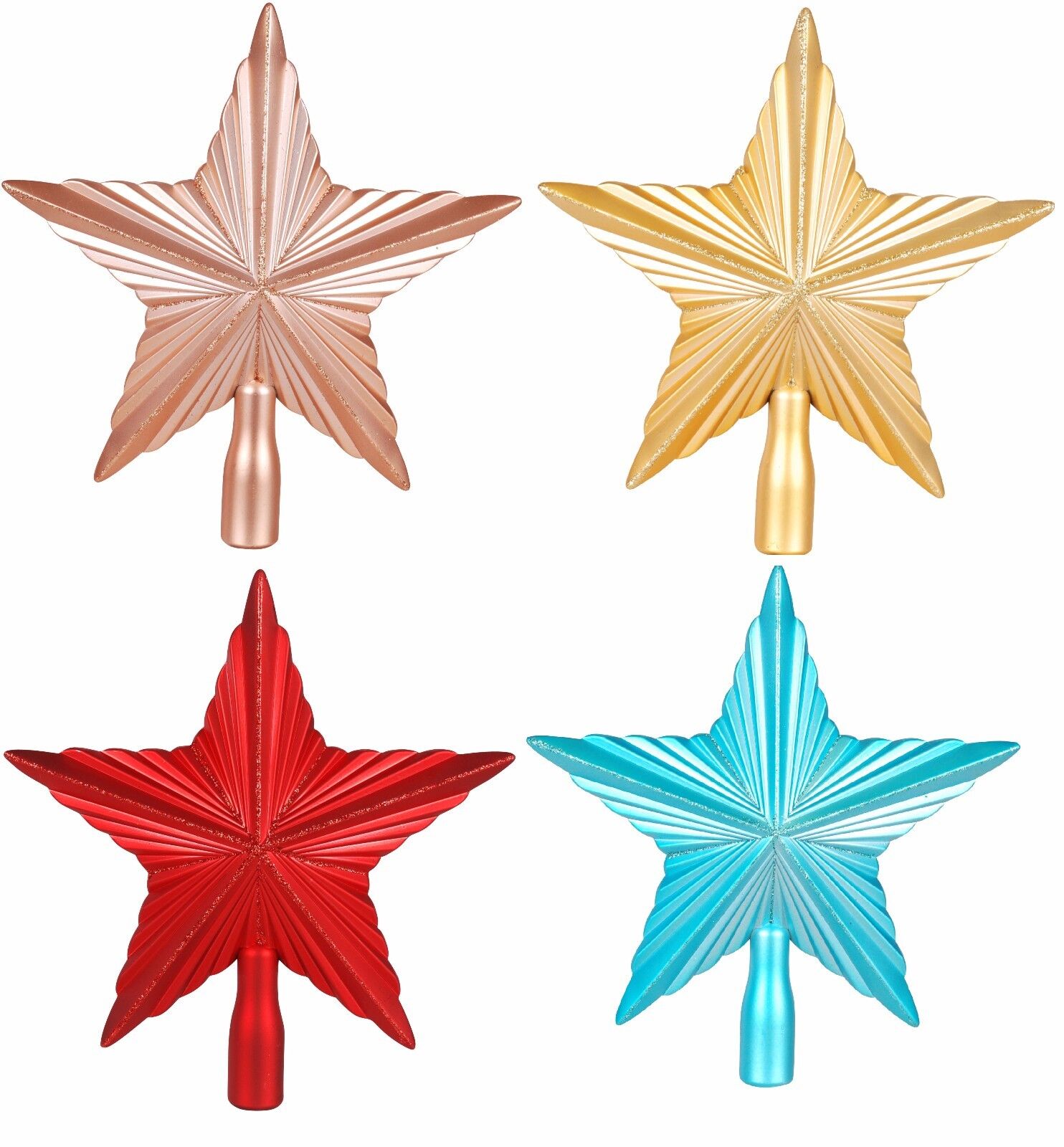 Christmas Tree Topper Star Decoration Treetop Ornaments Gold Cop