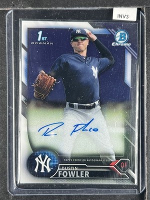 Fowler, Dustin - 2016 Bowman Chrome Prospect - Autograph - INV3(a)