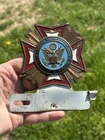 Vintage VFW Veterans of Foreign Wars License Plate Topper Sign Chevy Ford Dodge