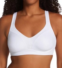 Playtex Women's 18 Hour Bounce Control Wire Free Bra White Size:42D NWT