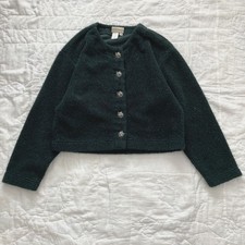 Vintage 90s Green Sherpa Coldwater Creek Statement Jacket Womens Small