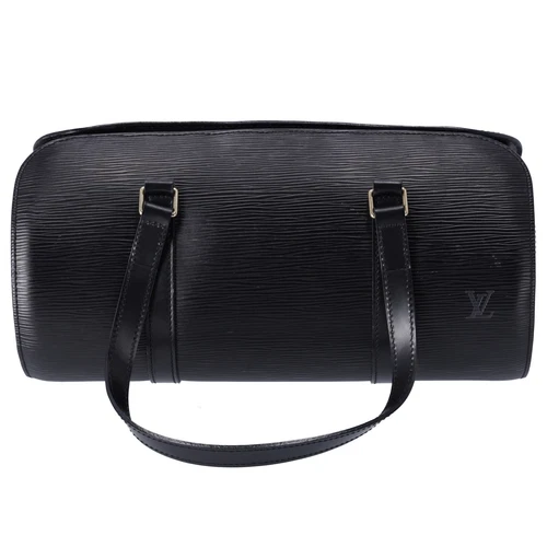 LOUIS VUITTON（LV） Borsa a mano Louis Vuitton Soufflot Epi M52222 pelle nera logo LV inciso