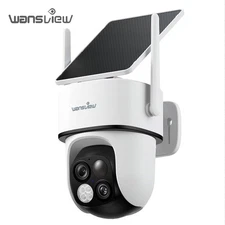 Wansview 2K Wireless Dual-cam Security Camera Solar Powered Human Detection 3MP