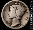 1918-S Silver Mercury Dime - Scarce  Better Date  No Reserve  #L6155