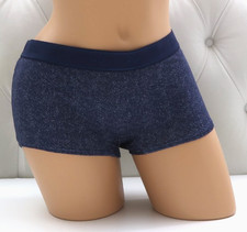 Victoria's Secret Pink Logo Waist Boyshort Panty Dark Denim Blue M L XL XXL