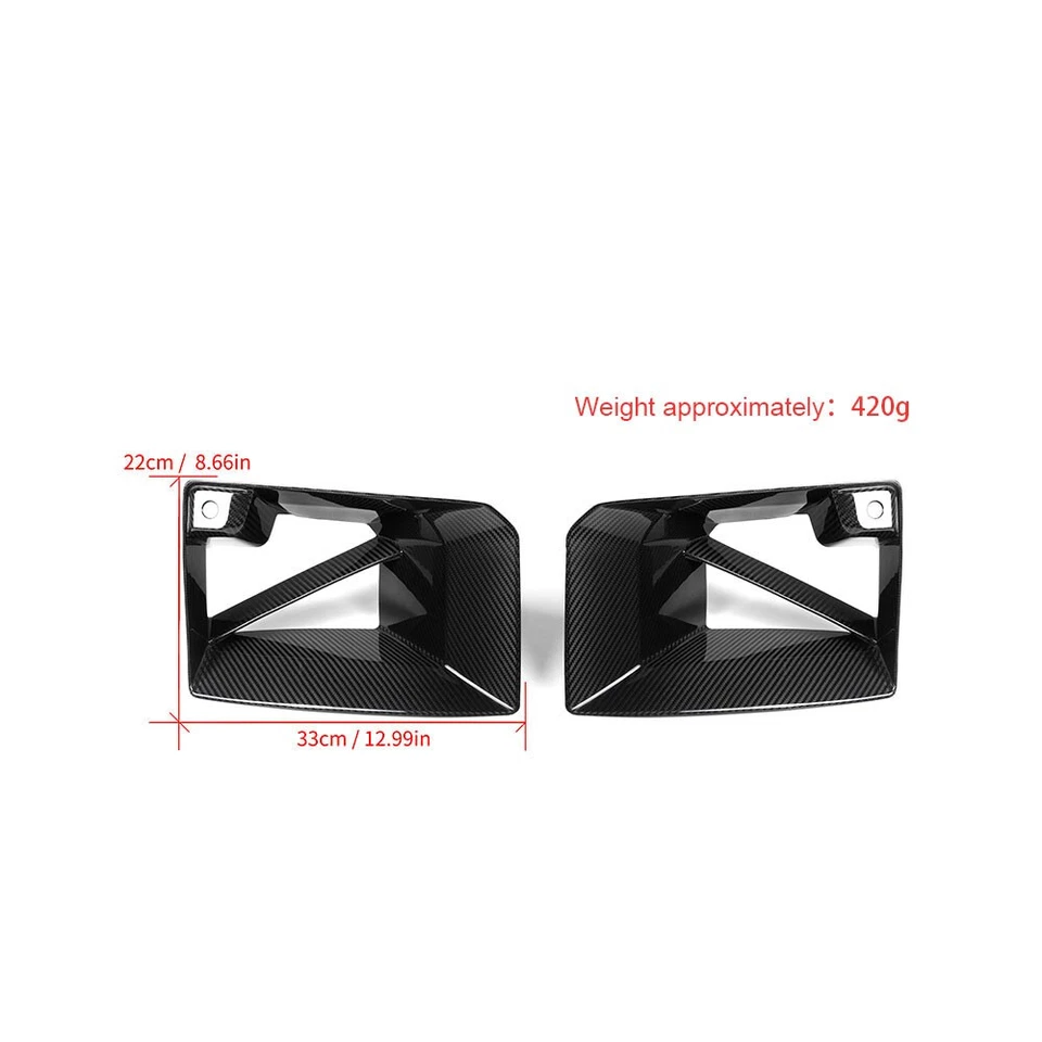 Se adapta a 23-24 BMW G87 M2 M Performance Style cubierta de luz antiniebla bisel de fibra de carbono seco Foto 2 de 4