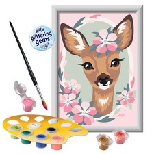 Delightful Deer Paint by Numbers Kit for Kids and Adults 5x7 inch DIY Art Decor