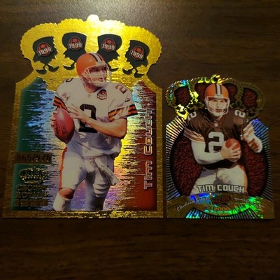Tim Couch 1999 Pacific Crown #1 JUMBO Refractor /976 Rookie RC 2000 Prism #5 2yr