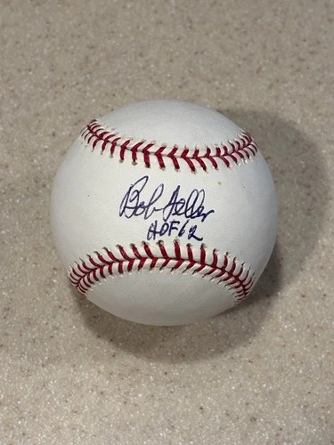 Bob Feller signed OML baseball w/ HOF 62 ** Beckett **