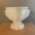 Vintage E.O. Brody Company White Milk Glass Urn Vase/Compote 6” Tall Made In USA