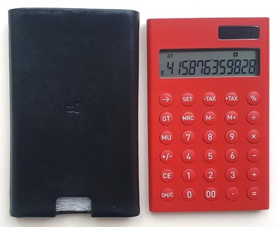 PlusMinusZero Naoto Fukasawa ZZD-R020 Calculator S Taschenrechner rot NEU OVP!