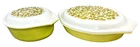 Vintage Pyrex Verde Olive Green 043 1 1/2 Qt. & 1 Qt. Divided Casserole Dish Set
