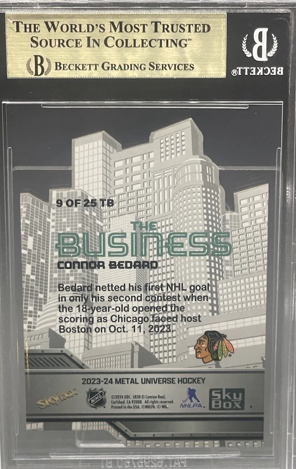 🏒 2023-24 Metal Universe Connor Bedard “The Business” /25 BGS 9.5 RC 🏒  Foto 2 de 2