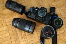 analoge Praktica Ausrüstung BX20s mit 5 hochwertigen Pentacon Objektiven