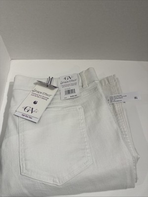 New Gloria Vanderbilt 18S White Jeans High Rise Shape Effect Pull-On Flare