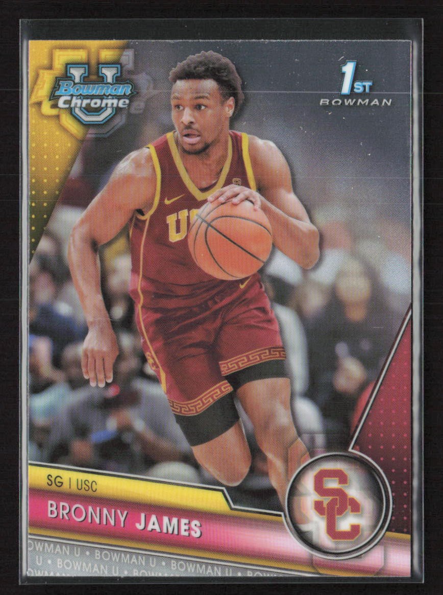2023-24 Bowman University Chrome #95 Bronny James - NM/MT+