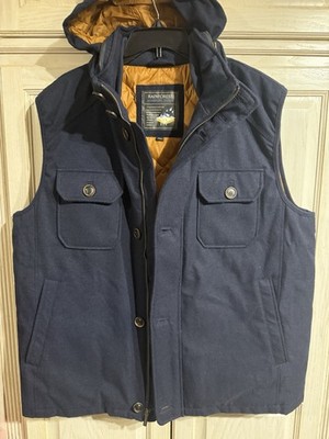 Rainforest Vest 2XL Navy Down Quilted Lined Membrane System Wind/Water Proof