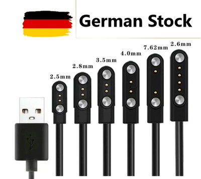 USB Charging Cable for Xiaomi Haylou Solar LS05 Smart Watch, 2-pin Magnetic, 4mm