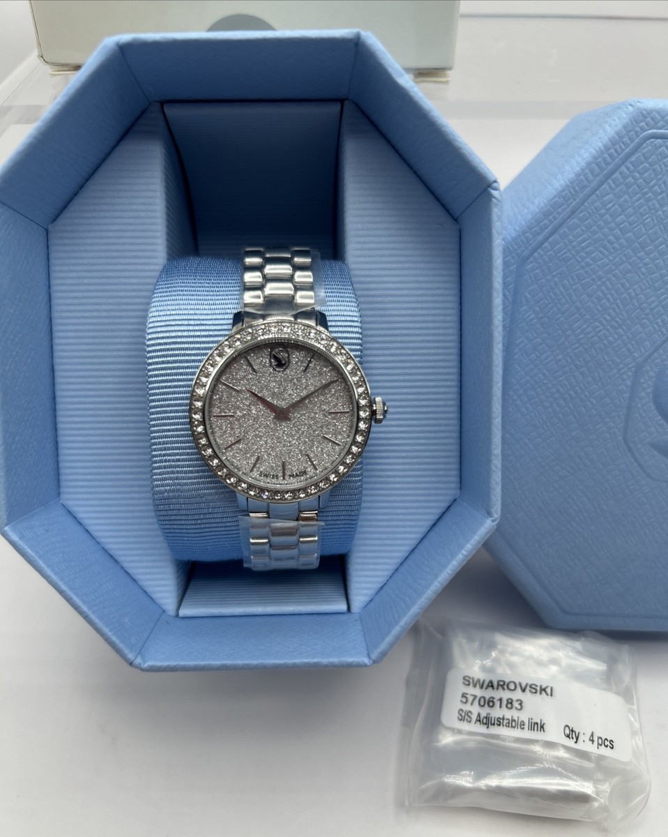 Swarovski Matrix 3-link Watch, Metal Bracelet, Silver, Stainless