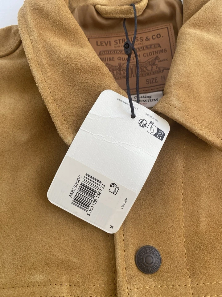 NWT Levi’s Highland Bovine Cow Suede Type 3 Trucker Jacket Size M Cowboy Western - Image 4 of 4