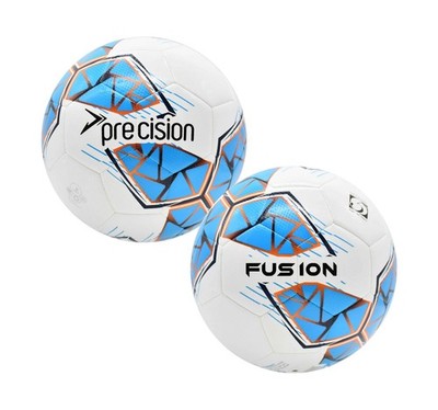 Precision Fusion FIFA Basic Training Ball 3 White/Cyan/Orange/Grey 3 White/Cyan/