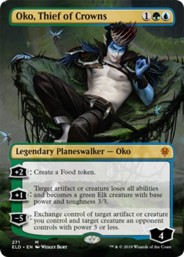 1x Oko, Thief of Crowns - Foil - Borderless Light Play MTG Magic - Kid Icarus -