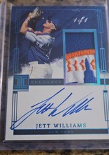 2024 Panini Impeccable - 1/1 RPA Prospect Jersey Auto Jett Williams Platnium