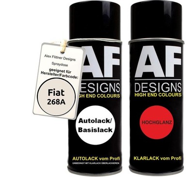 Spraydose für Fiat 268A Bianco Bianco Basislack Klarlack Sprühdose 400ml
