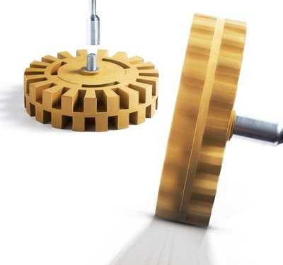 MIDO PROFESSIONAL ABRASIVE Eraser Wheel Decal Remover 3.94 x x yellow 