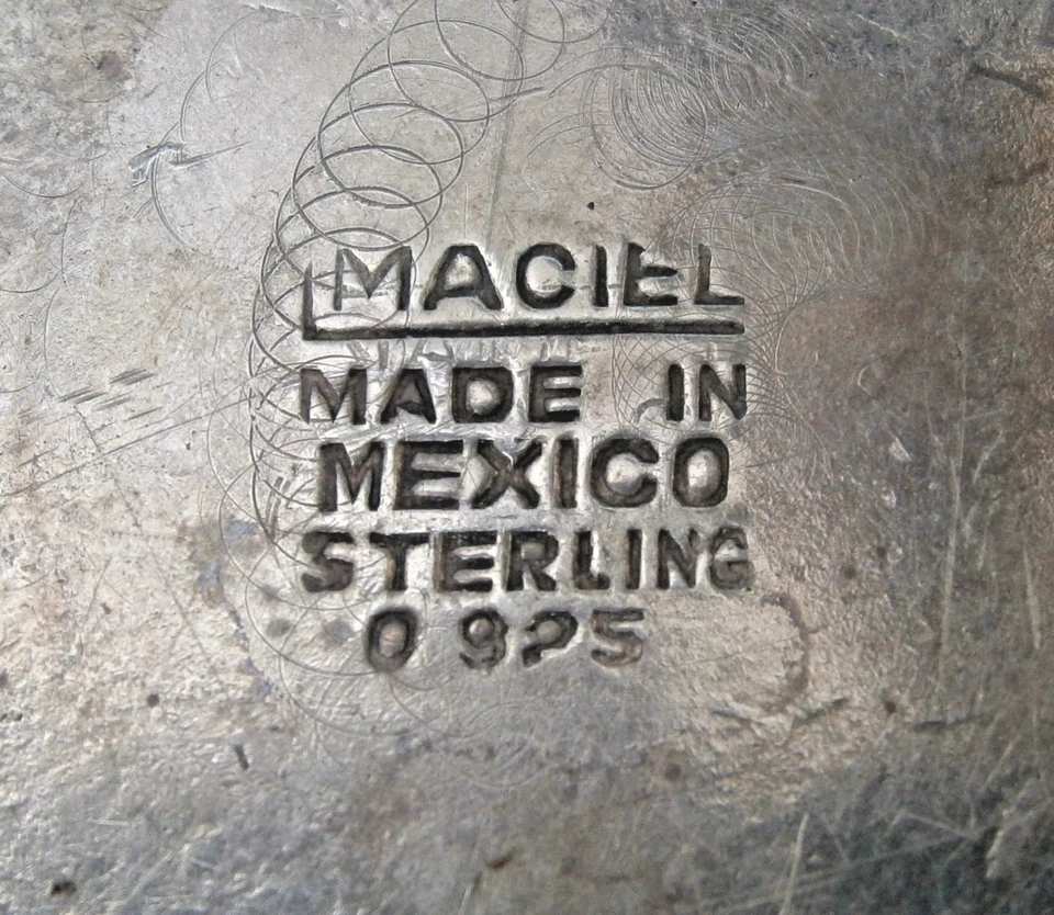 Mid Century Signed L. MACIEL Mexican Sterling Silver Fluted Bowl/Plate - Image 3 of 4