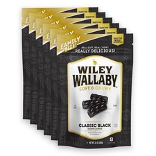 Soft & Chewy Black Licorice Candy - 24oz, 6Pk | Gourmet Australian Twists, Plant