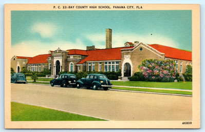 Postcard: P. C. 23:-BAY COUNTY HIGH SCHOOL, PANAMA CITY, FLA 46809