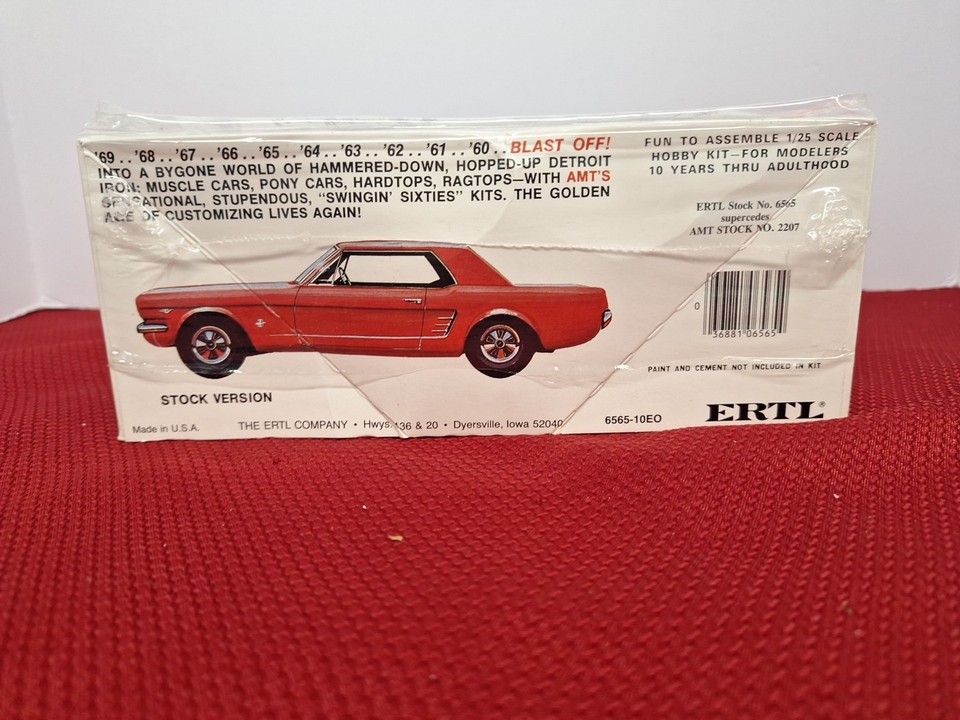 AMT ERTL model car kit 1966 '66 FORD MUSTANG HARDTOP 1/25 Open Box ...