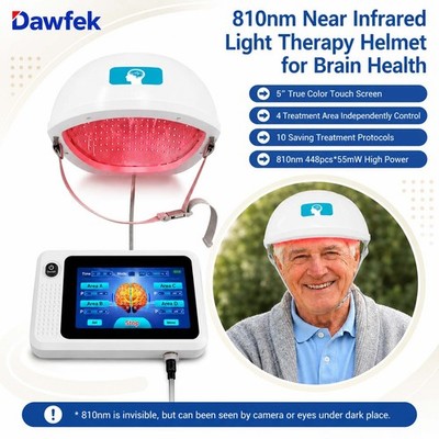 810nm Photobiomodulation Helmet Brain Health for Depression Stroke Touchscreen