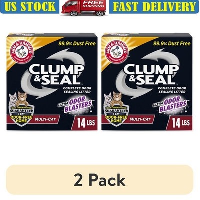 Clumping Cat Litter Odor Control 14lb Dust Free Multi-Cat Fresh Home Scent New