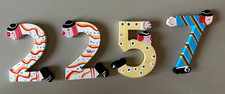 Sevi Wooden Numbers 2, 5, 7 - Vintage 1990s - Child Kid Decor - Used
