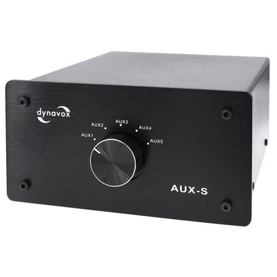 Dynavox Eingangs-Erweiterung 5 x Cinch AUX-S HiFi Eingangsumschalter Schwarz