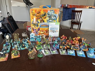Skylanders Spyros Adventure Lot 39 Figures Carrier Case And Xbox 360 Disk