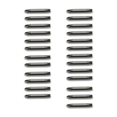 TMAX 25 pc #2 PH, 1/4'' Slotted double end screwdriver bits for 11-in-1 & 10-in-1