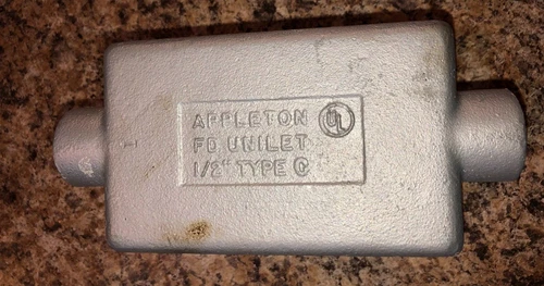 APPLETON FDC-1-50 1-GANG DEEP PASS-THRU DEVICE BOX 1/2" IRON, new