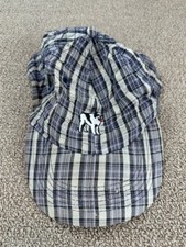 Big Dogs Hat Strapback Cap Plaid Blue shirt Y2K VTG