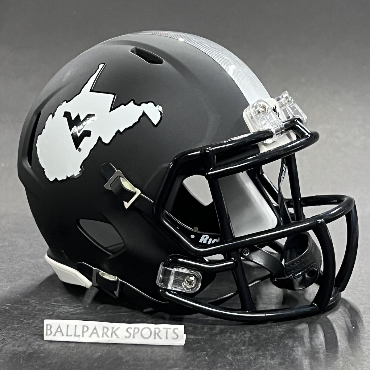 West Virginia Mountaineers Coal Rush Speed Mini Helmet Riddell