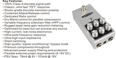Demonfx CALL76 Compact Bass Compressor Great Price Nice Fast U.S.