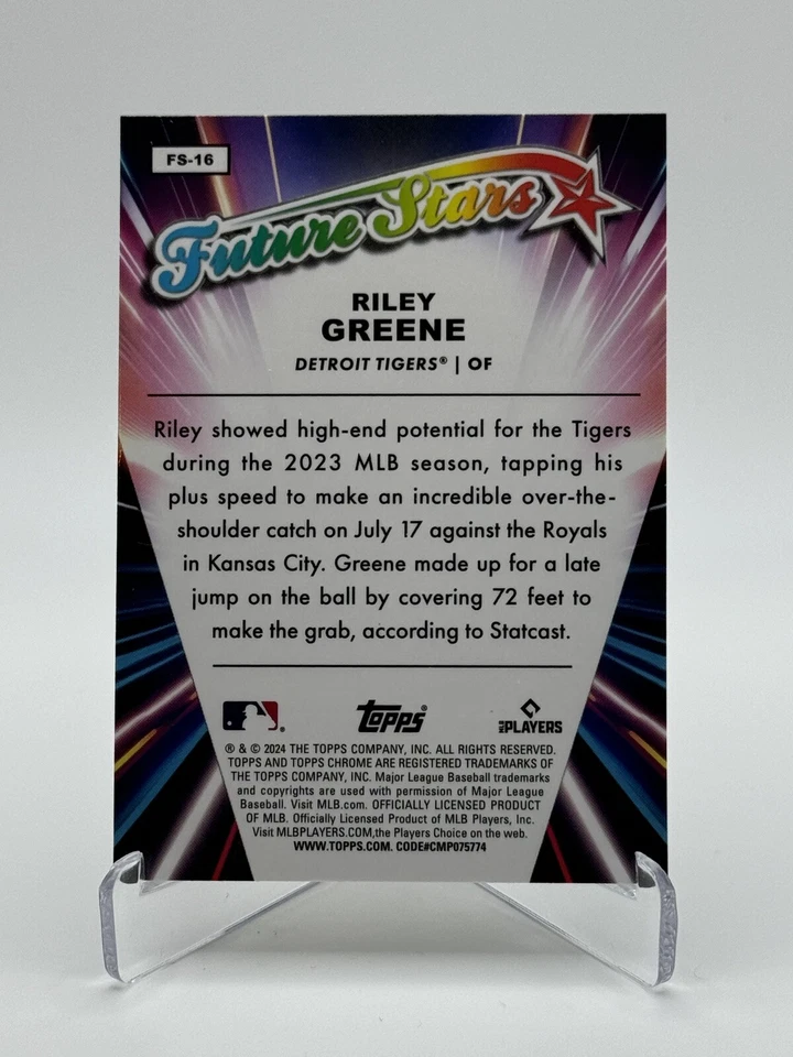 2024 Topps Chrome #FS-16 RILEY GREENE | Future Stars - Image 2 of 2
