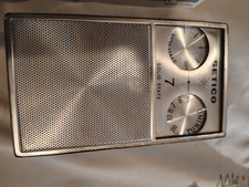 Vintage--Never Used--Setico AM Pocket Radio--Box--Papers--Ear Piece/New Battery