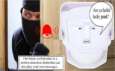Talking Motion Detect Sensor Alarm Door Bell + Remote, Plays your  MP3 or WAV