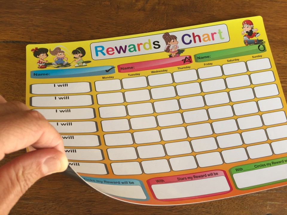 Tableau Des Récompenses Enfant Magnétique A4 - Pour Frigo - Avec 2 Stylos - Organisation Familiale Et Tâches Hebdomadaires