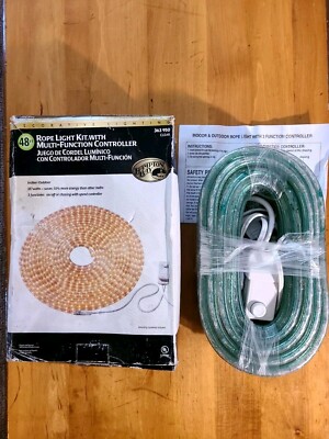 Hampton Bay 48ft Rope Light Kit With Multi-function Controller 363-950 CLEAR NOB