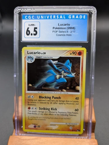 2008 Pokemon POP Series 8 Lucario Holo #2 CGC 6.5