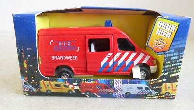 NIB JOHN TOY EMERGENCY 112 DIE CAST EMERGENCY BRANDWEER RED VAN